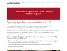 Tablet Screenshot of influentialagileleader.com